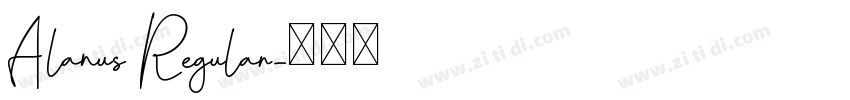 Alanus Regular字体转换